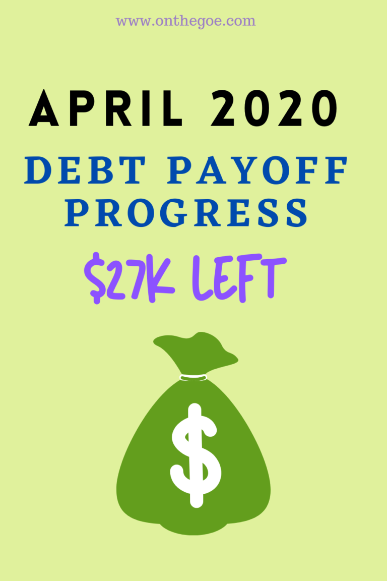 April 2020 Debt Payoff Summary $27k Left