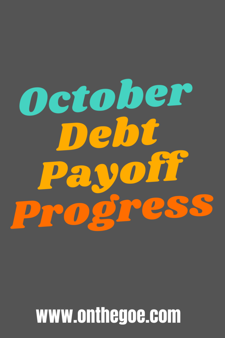 Debt pay off progress as of 10-2020